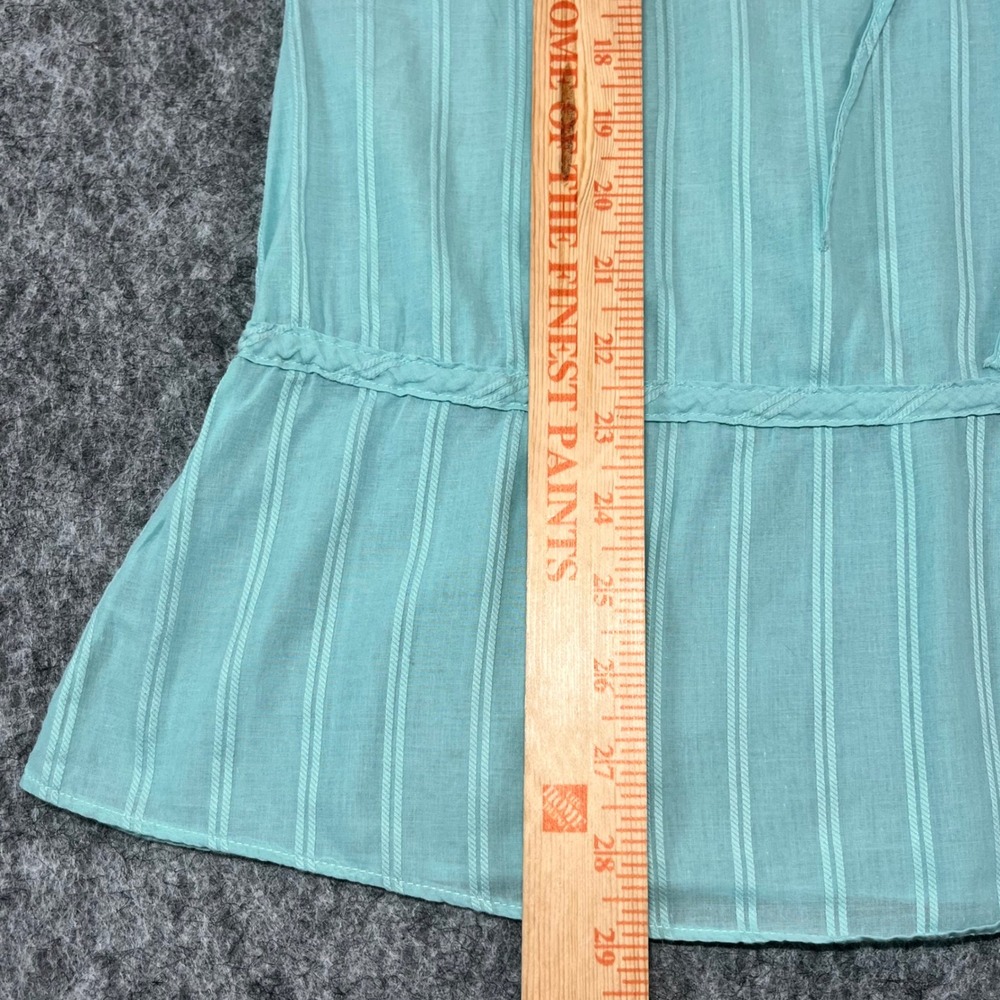 Maurices Cami Tank Top Women XL Light Blue Cotton Peplum Boho Peasant Y2K Airy - Picture 9 of 9
